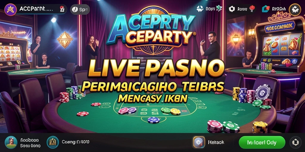 Tampilan gameplay menarik di ACEPARTY dengan dealer langsung dan interaksi real-time.