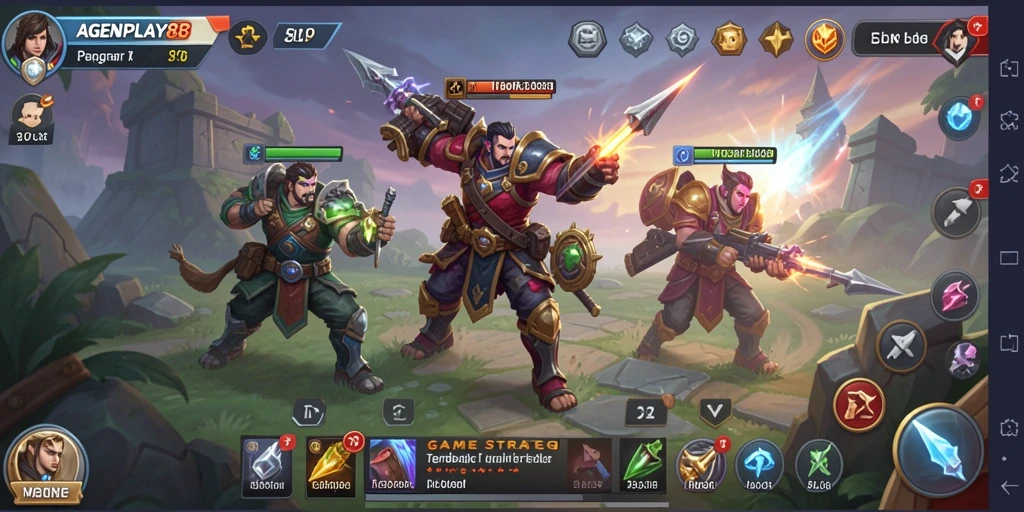 Screenshot AGENPLAY88 menampilkan aksi pertempuran intens dan grafis yang memukau.