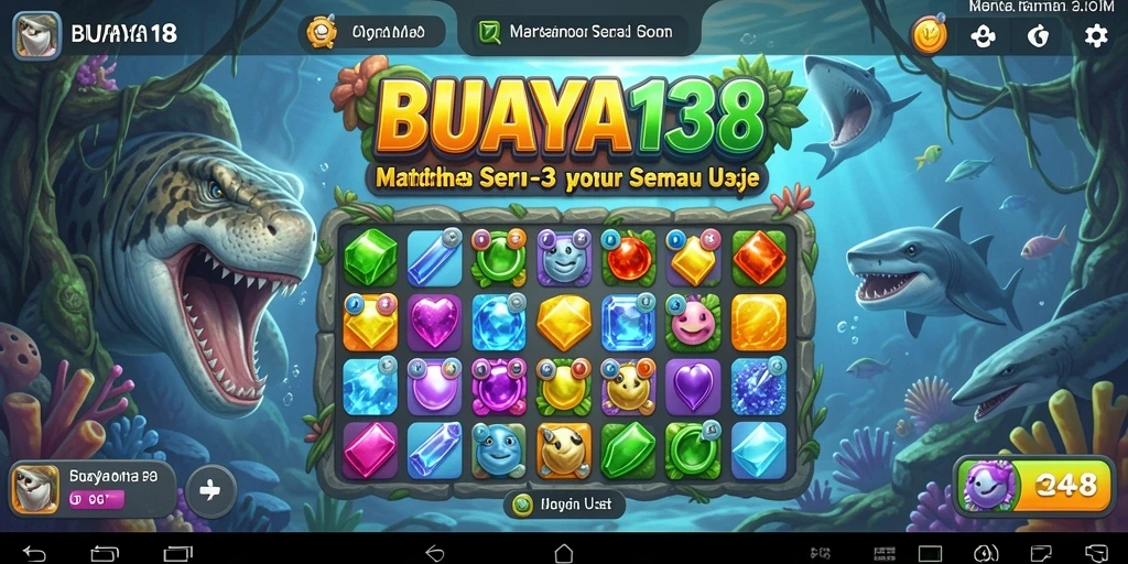 Tampilan gameplay BUAYA138 yang seru dan penuh warna.