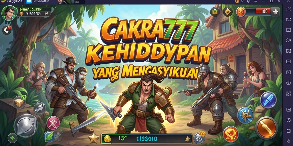 Screenshot gameplay CAKRA777 yang menggambarkan interaksi karakter dalam simulasi.