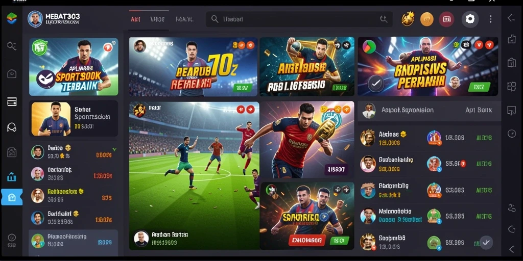 Tampilan menarik dari gameplay HEBAT303 menunjukkan berbagai opsi taruhan olahraga.