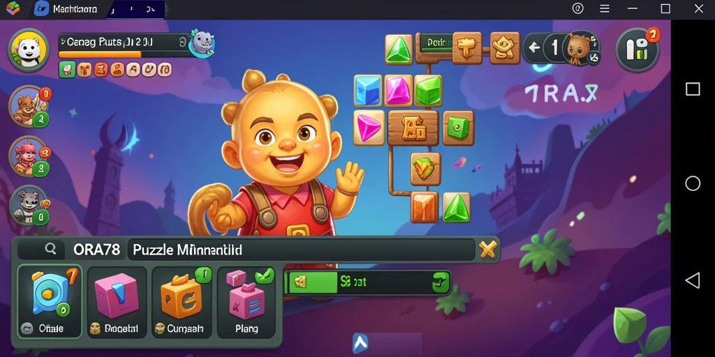 Tampilan gameplay seru di ORA78 dengan berbagai tantangan puzzle.