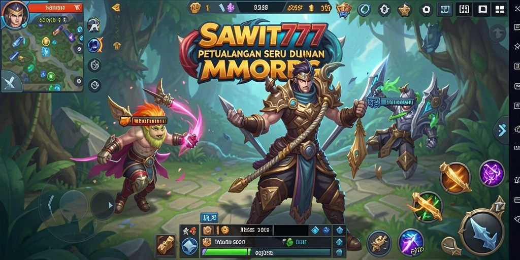 Screenshot gameplay SAWIT777 menampilkan petualangan seru dalam dunia MMORPG.