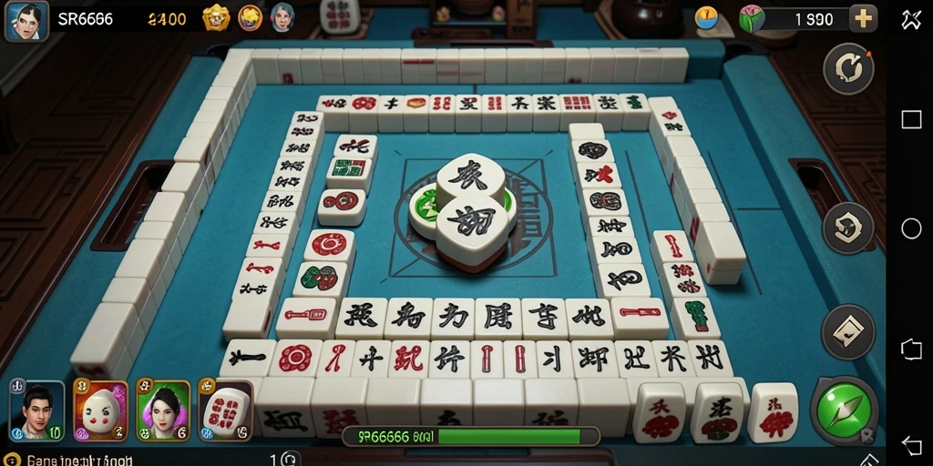 Screenshot gameplay SR6666 dengan tampilan Mahjong yang menawan.